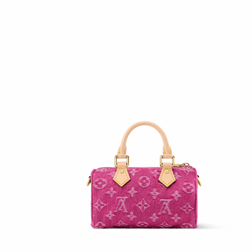 LV Nano Speedy Denim Handbag
