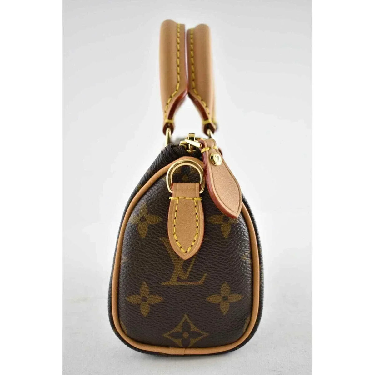 LV Nano Speedy Mini Brown Monogram Handbag