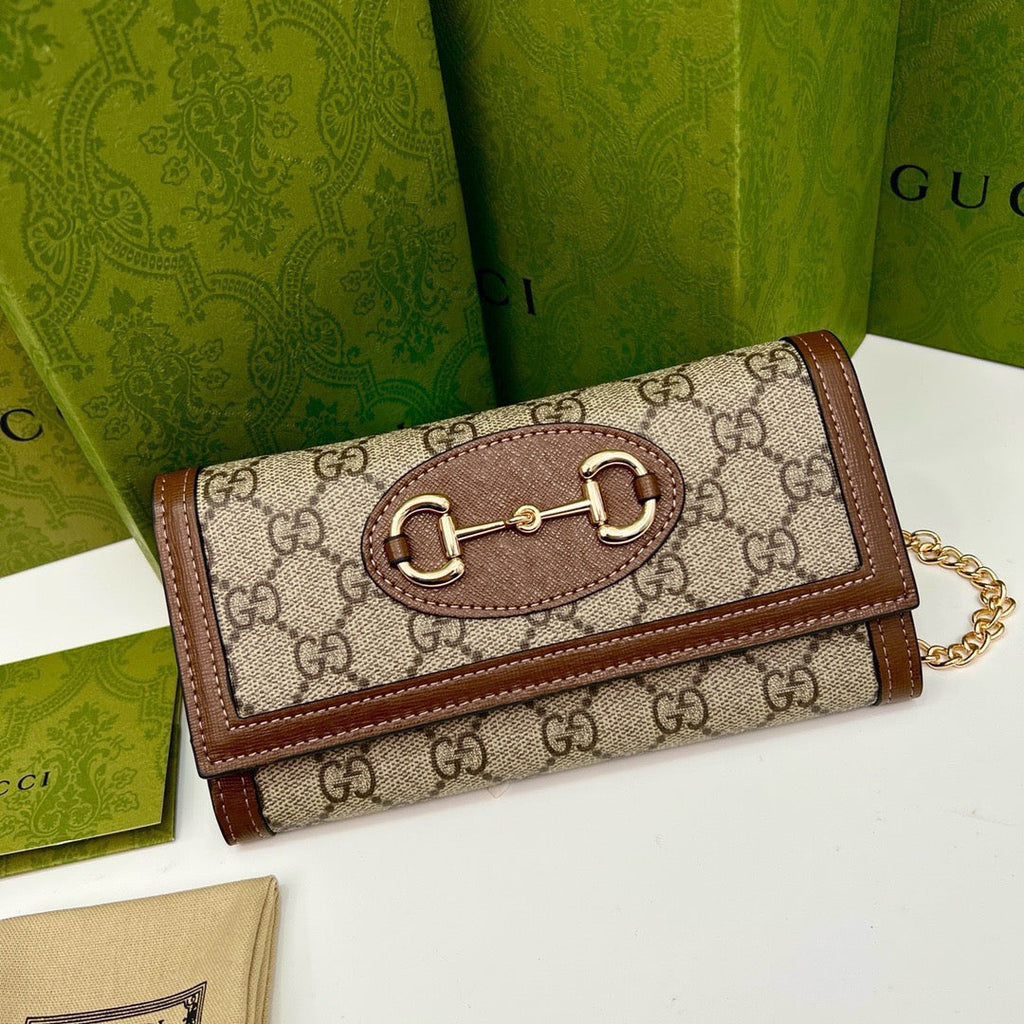 Gucci Brown Saddle Buckle Handbag