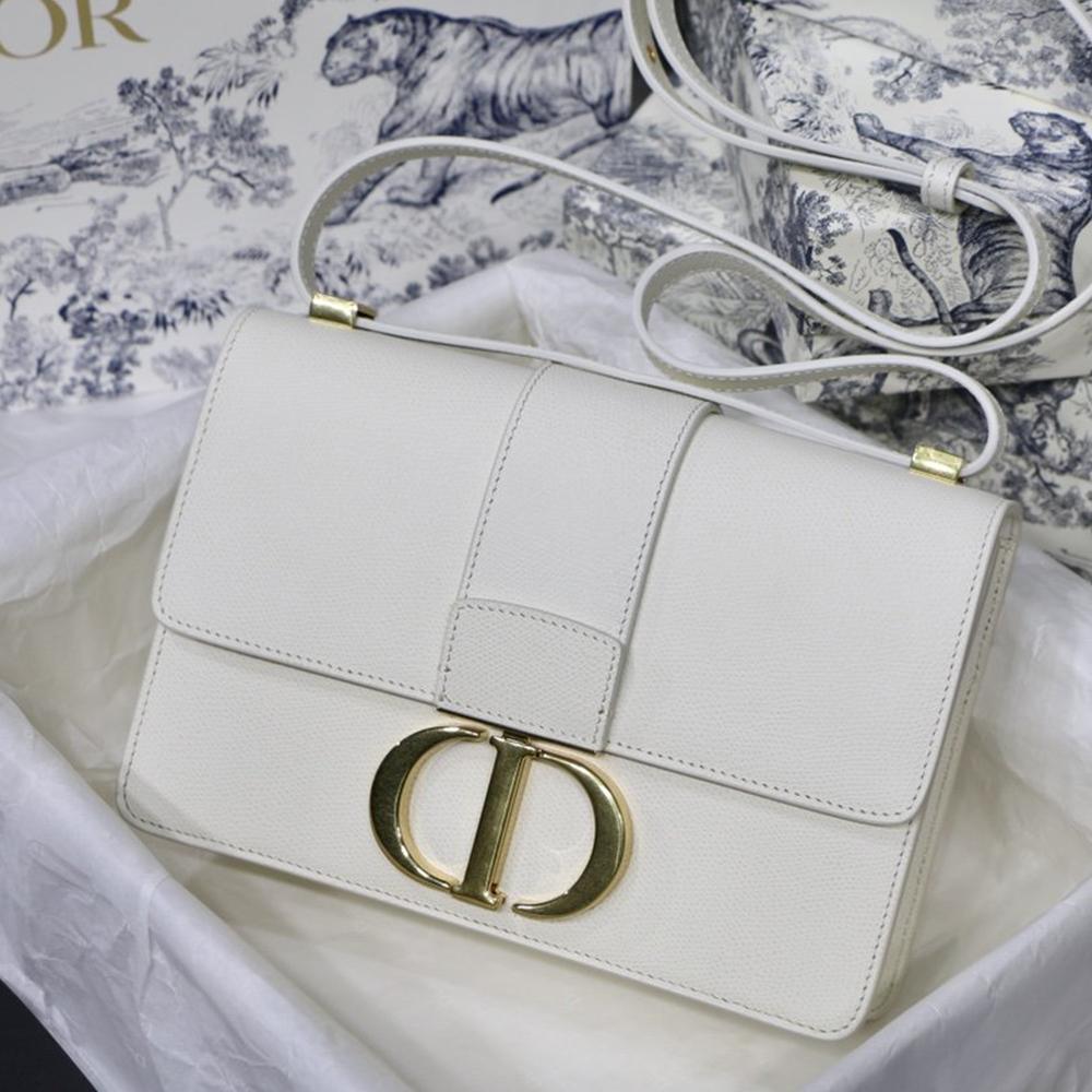 Dior 30 Montaigne Bag Latte Box Calfskin