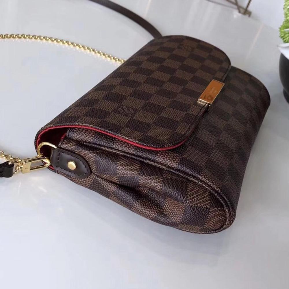 LV Favorite MM Damier Ebene Shoulder Bag