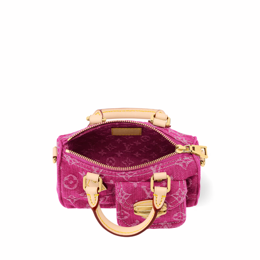 LV Nano Speedy Denim Handbag