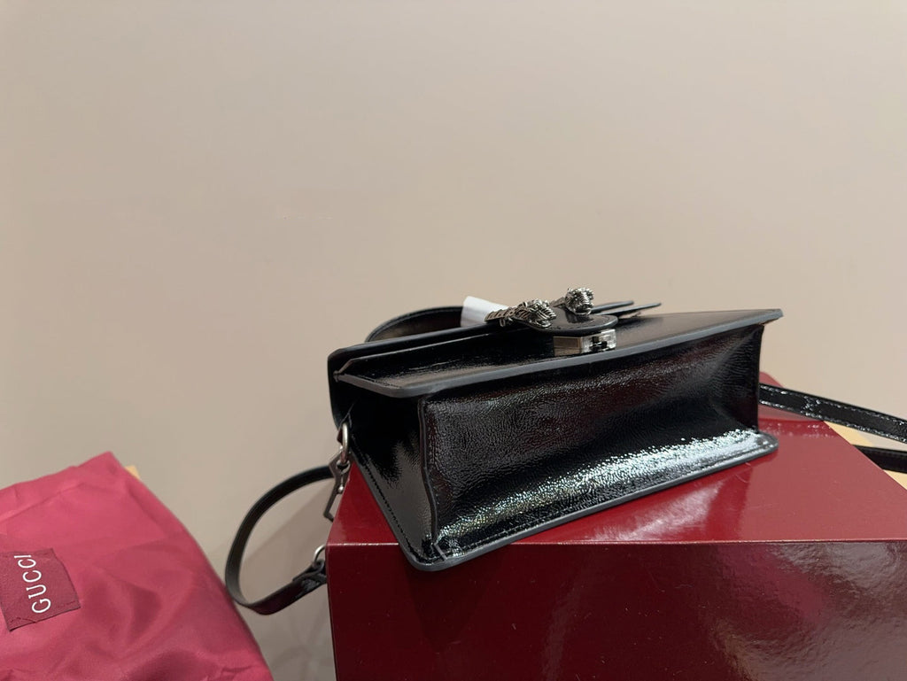 Gucci Glossy Black Handbag Crossbody