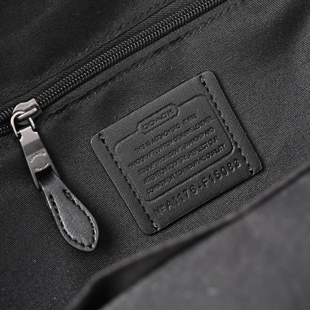 Coach West Backpack – Signature Canvas in Black/Grey - Black/Grey Monogram Pattern