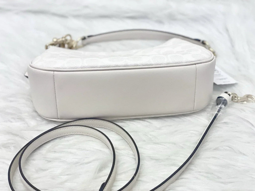 Coach Women's Teri Shoulder Bag Signature Canvas - White/Chalk