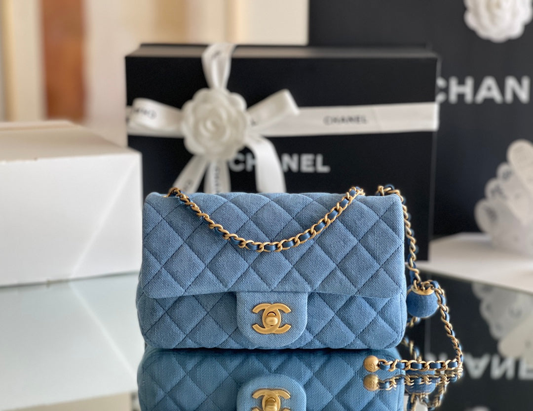Chanel Denim Flap Bag - Blue