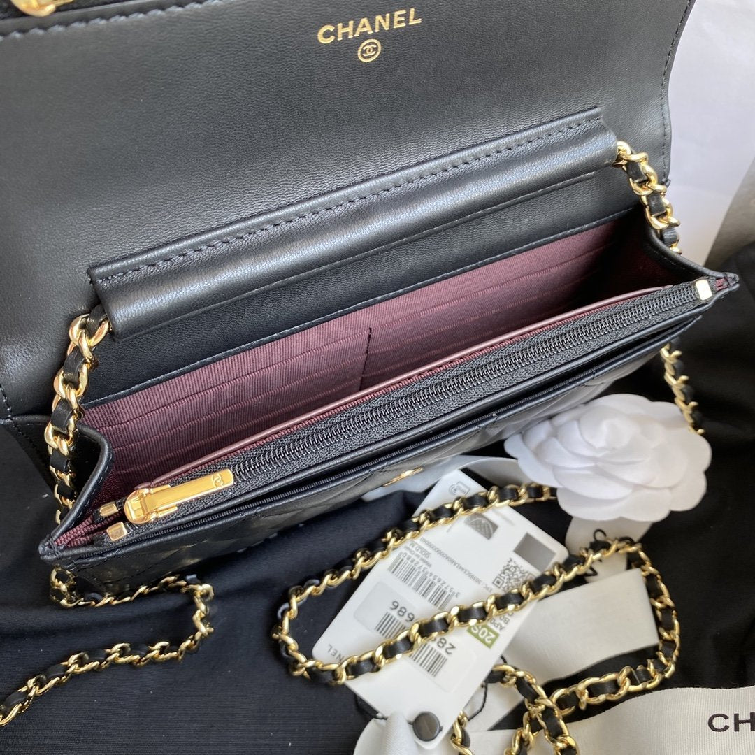 Chanel Wallet On Chain WOC Black Lambskin - Classic Black