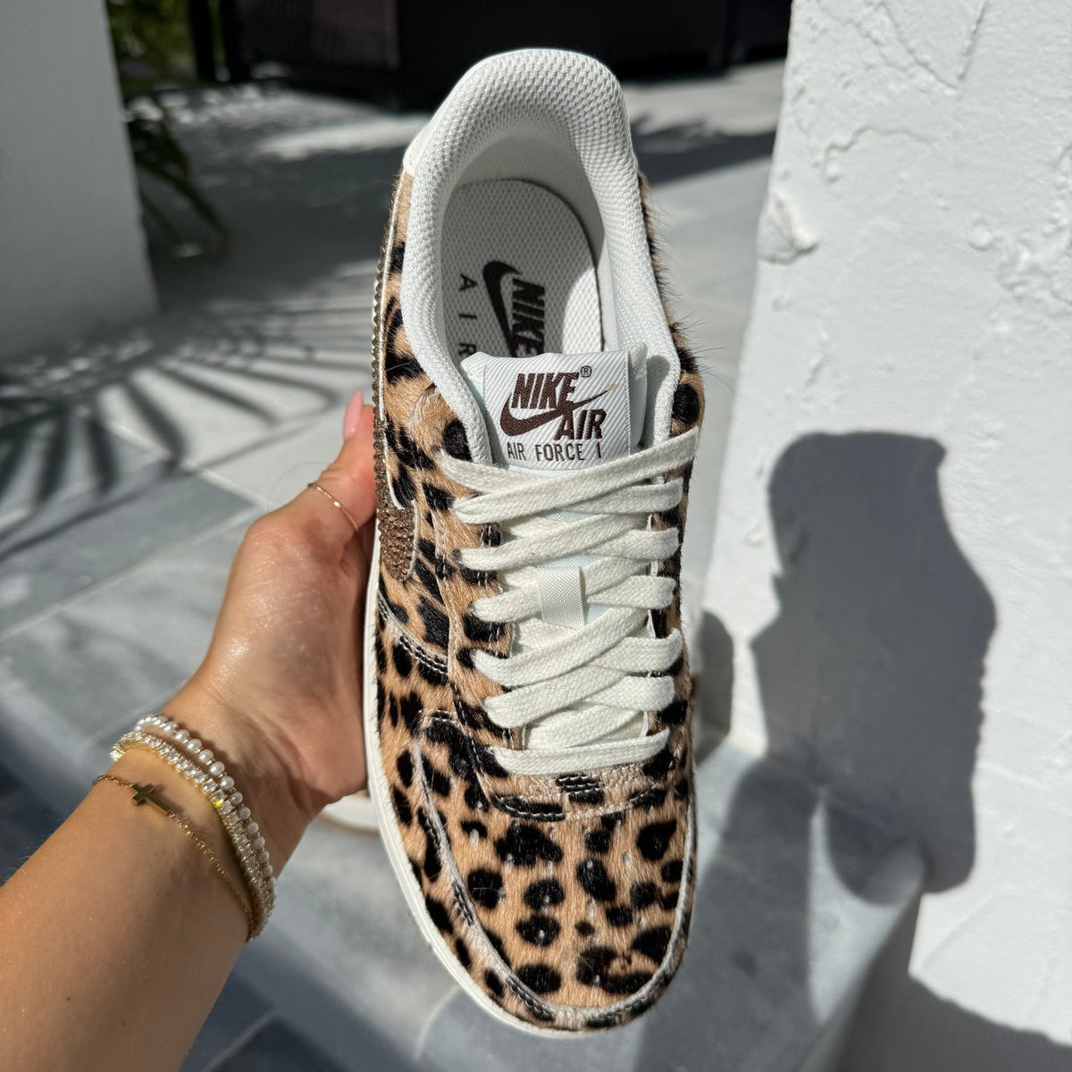 Swarovski x Nike Leopard Air Force 1 Sneakers