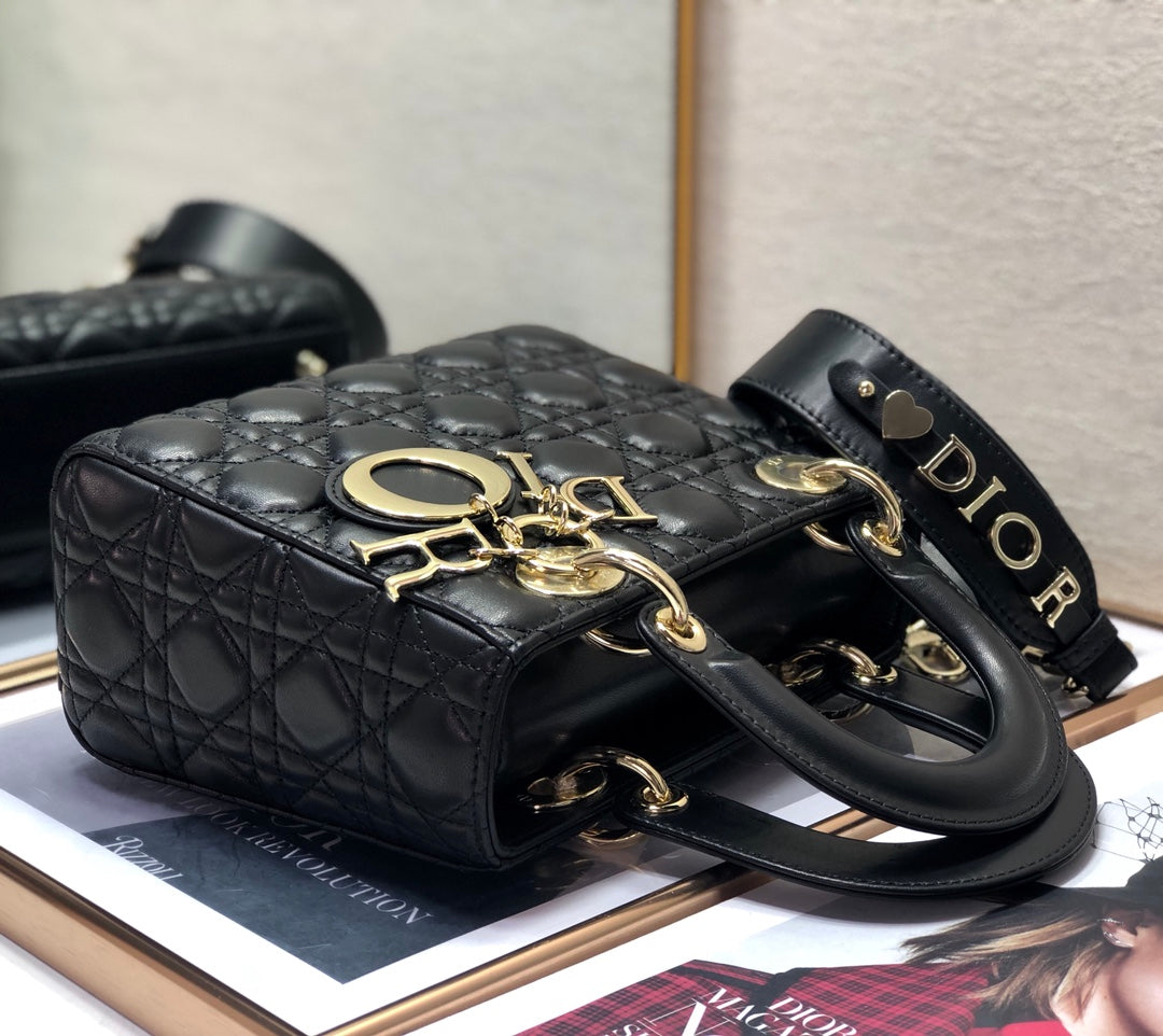 Dior Lady My Abcdior Lambskin Bag - Black