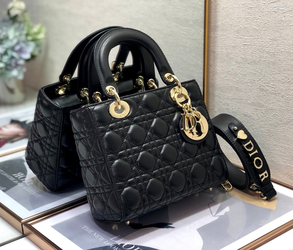 Dior Lady My Abcdior Lambskin Bag - Black