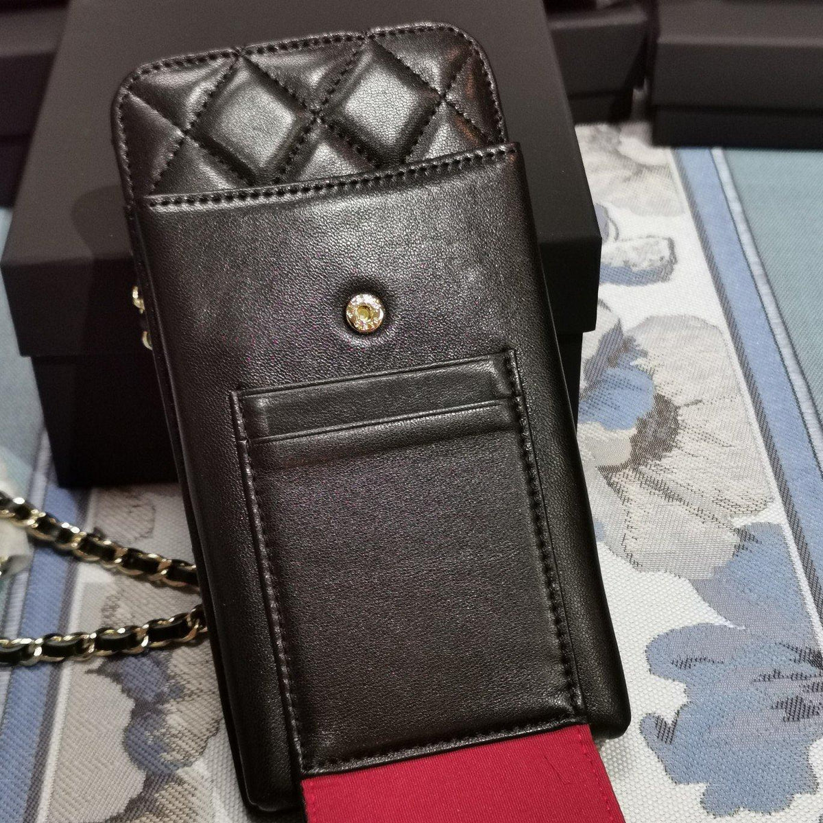 Chanel Lambskin Phone Holder Wallet