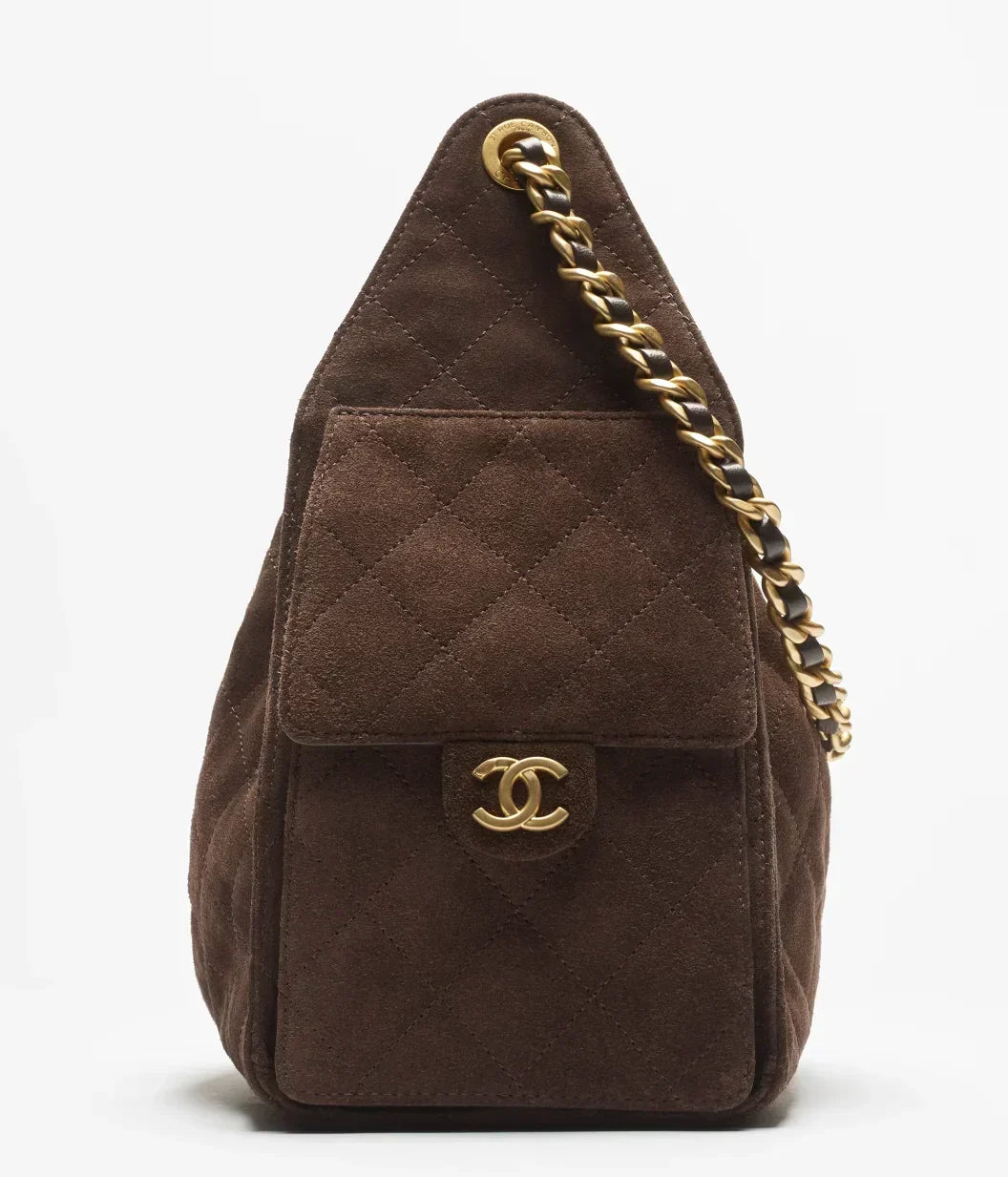 Chanel Mini 25 Quilted Leather Handle Shoulder Bag with Chain Strap