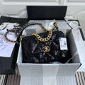 Chanel 19 Sequin Flap Bag Black