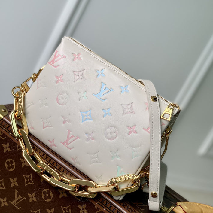 Louis Vuitton Coussin MM Bag Black - White