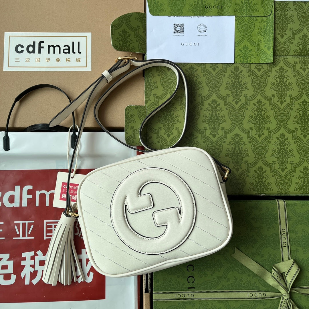 Gucci Blondie Small Shoulder White Leather Bag