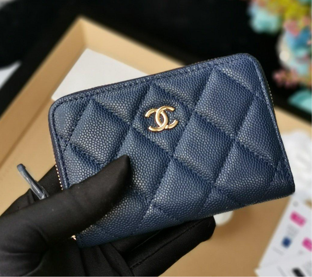 Chanel Coin Wallet Navy Blue