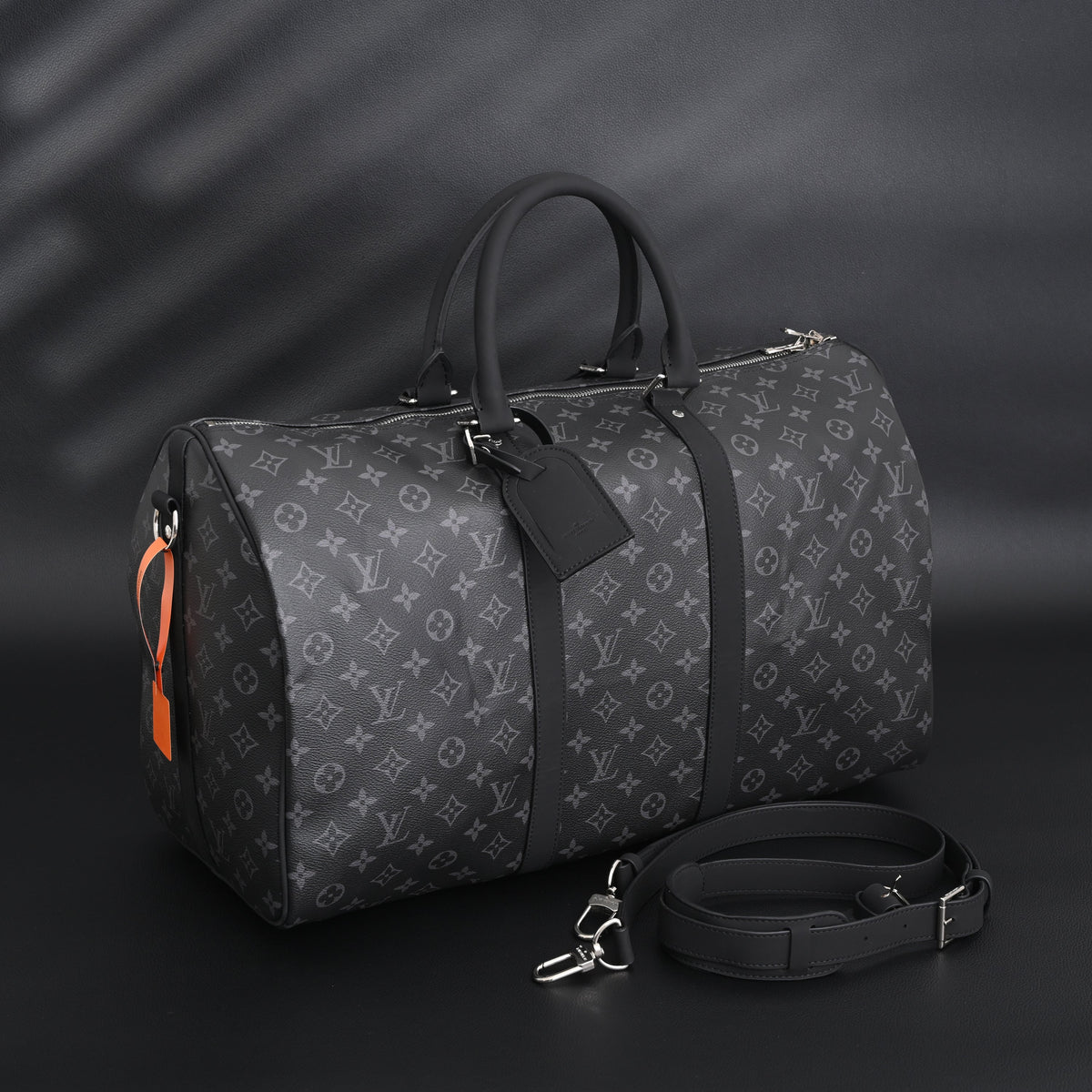 Louis Vuitton Keepall Bandoulière 50 Monogram Eclipse Travel Bag