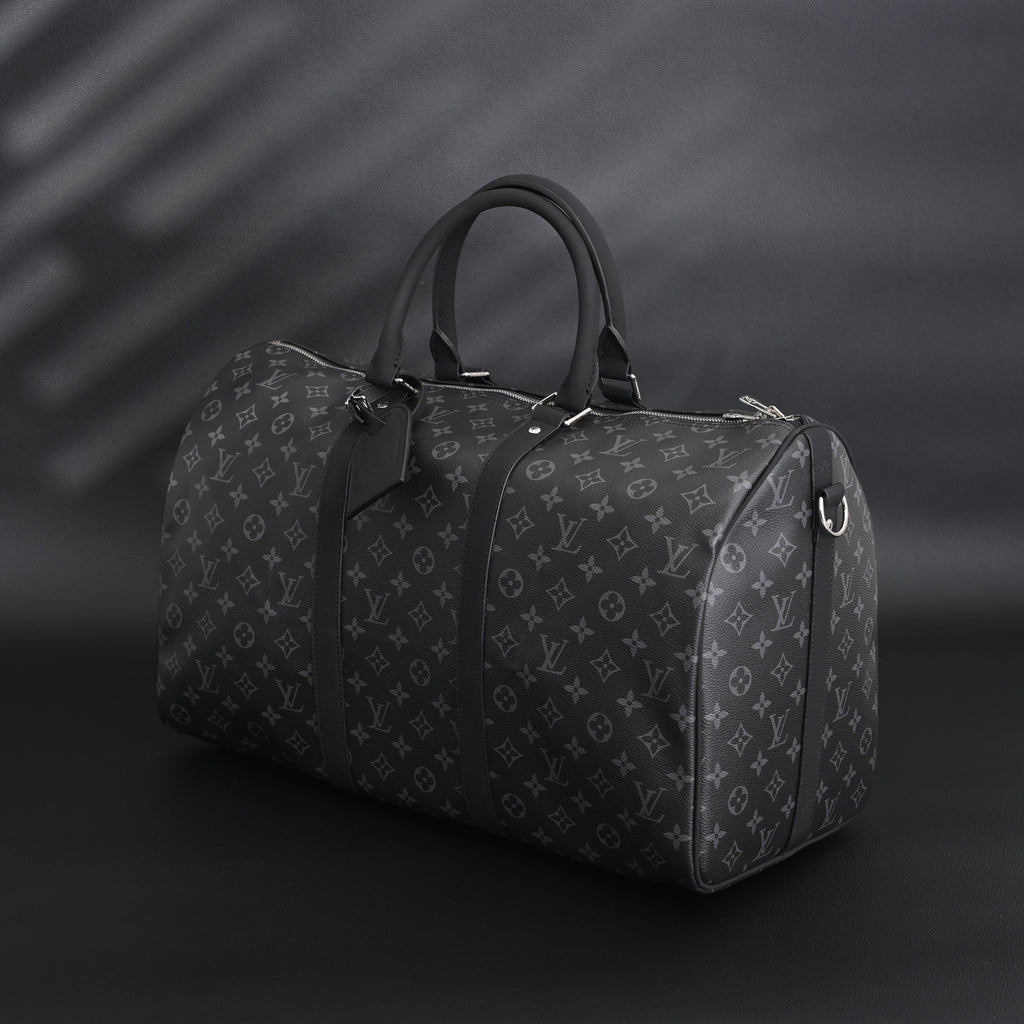 Louis Vuitton Keepall Bandoulière 50 Monogram Eclipse Travel Bag