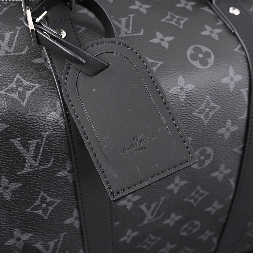 Louis Vuitton Keepall Bandoulière 50 Monogram Eclipse Travel Bag