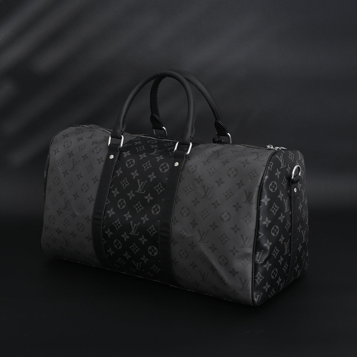 Louis Vuitton Keepall Bandoulière 45 Monogram Eclipse Travel Bag