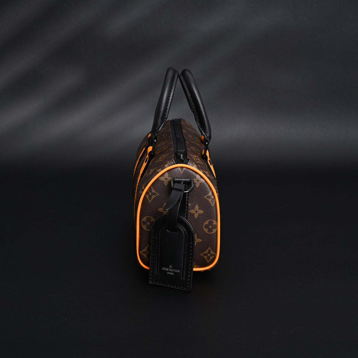Louis Vuitton Keepall Bandoulière 50 – Monogram Canvas with Neon Orange Trim Travel Bag