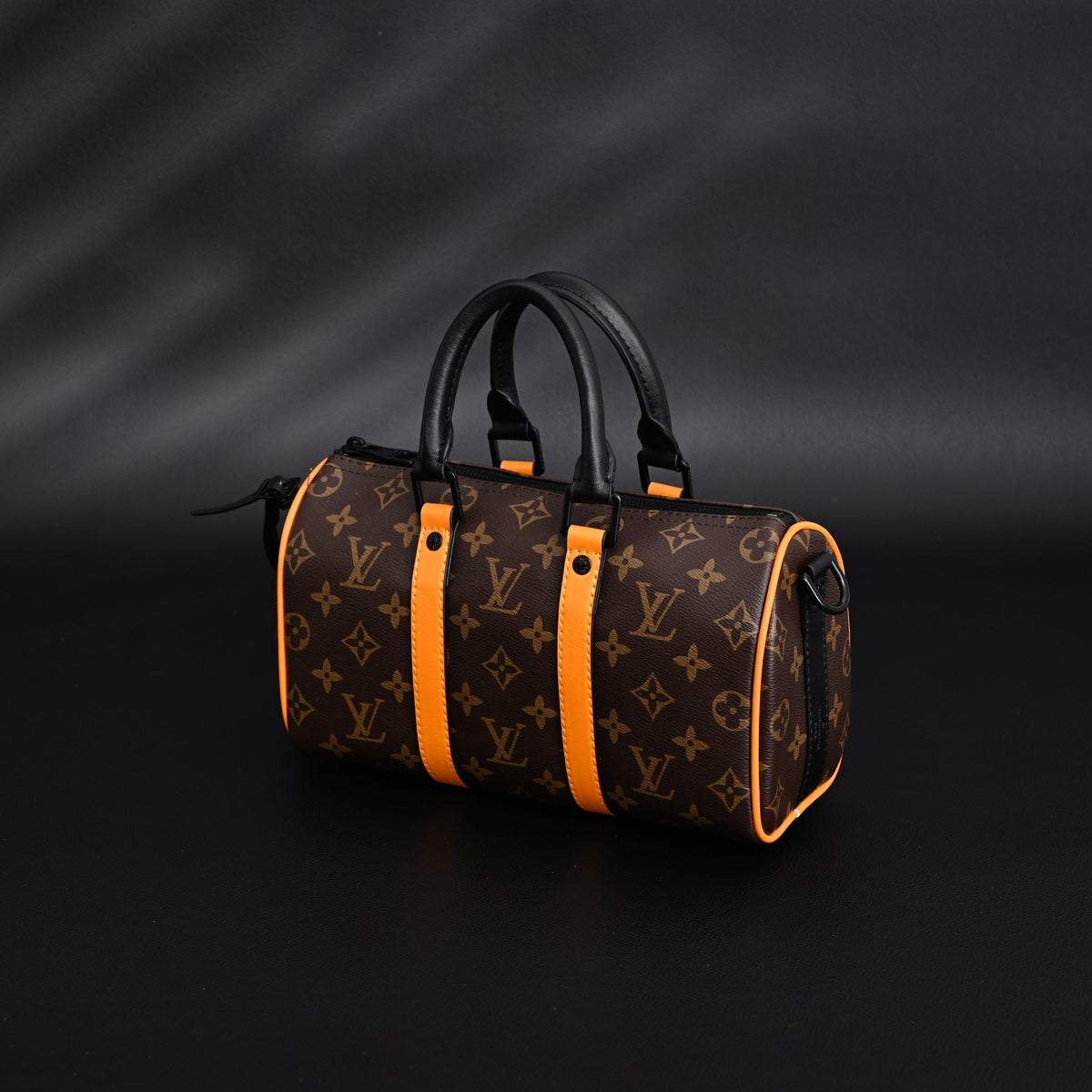 Louis Vuitton Keepall Bandoulière 50 – Monogram Canvas with Neon Orange Trim Travel Bag