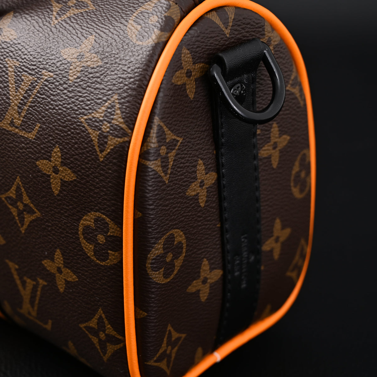 Louis Vuitton Keepall Bandoulière 50 – Monogram Canvas with Neon Orange Trim Travel Bag