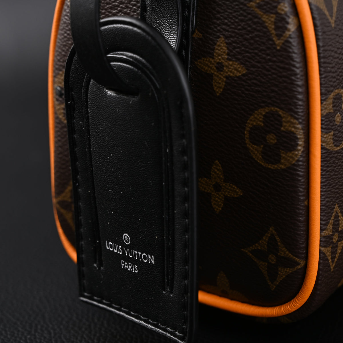 Louis Vuitton Keepall Bandoulière 50 – Monogram Canvas with Neon Orange Trim Travel Bag