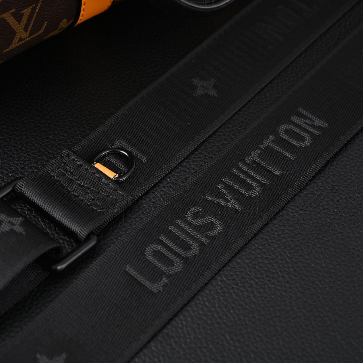 Louis Vuitton Keepall Bandoulière 50 – Monogram Canvas with Neon Orange Trim Travel Bag