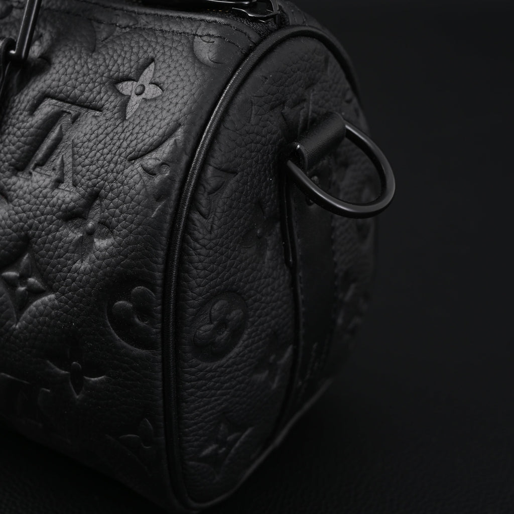 Louis Vuitton Keepall Bandoulière 50 – Monogram Shadow Black Leather Travel Bag