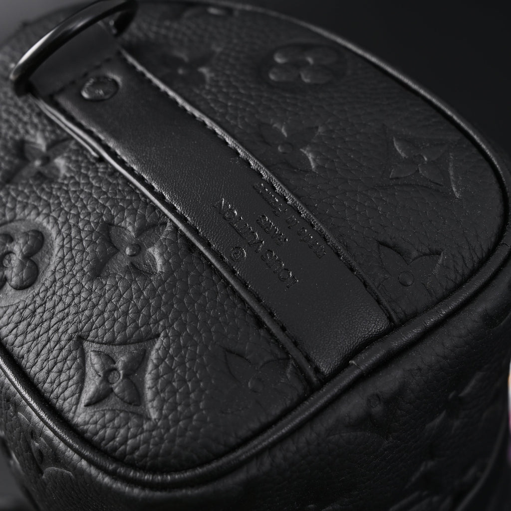 Louis Vuitton Keepall Bandoulière 50 – Monogram Shadow Black Leather Travel Bag