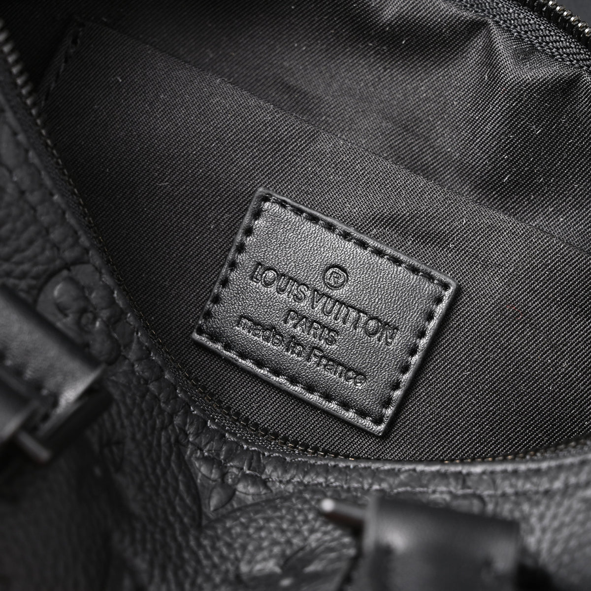 Louis Vuitton Keepall Bandoulière 50 – Monogram Shadow Black Leather Travel Bag