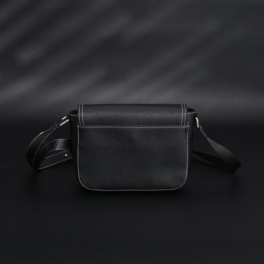 Dior Saddle Crossbody Bag – Black Grained Calfskin with Silver-Tone Hardware - Black with Silver-Tone Hardware