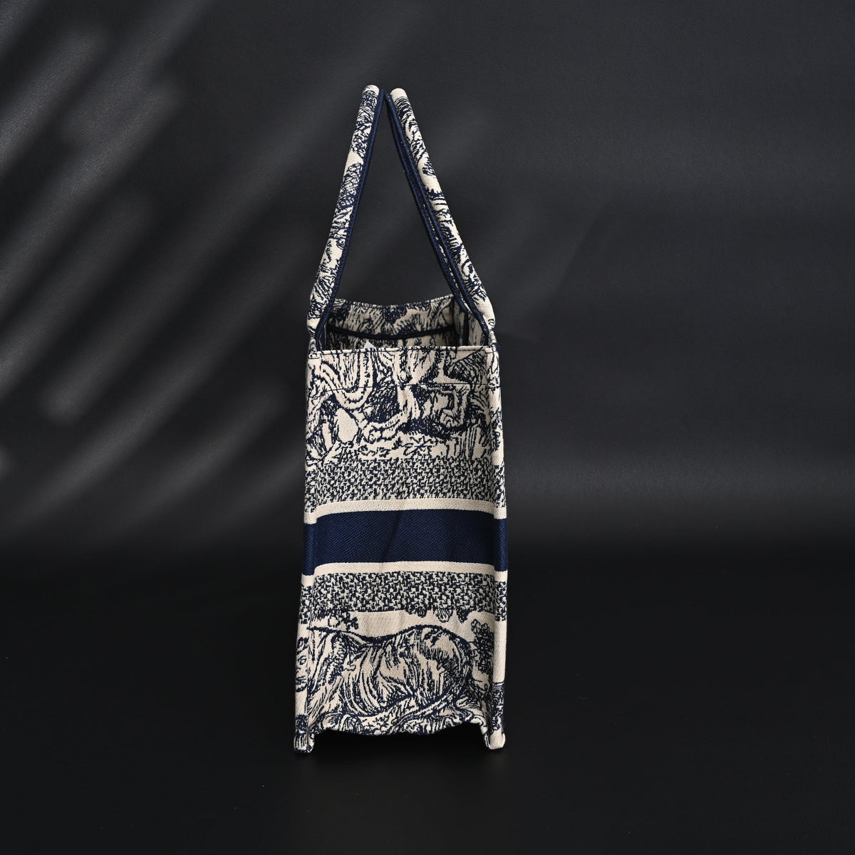 Dior Book Tote Bag – Blue Toile De Jouy Embroidery - Blue with Toile De Jouy Pattern