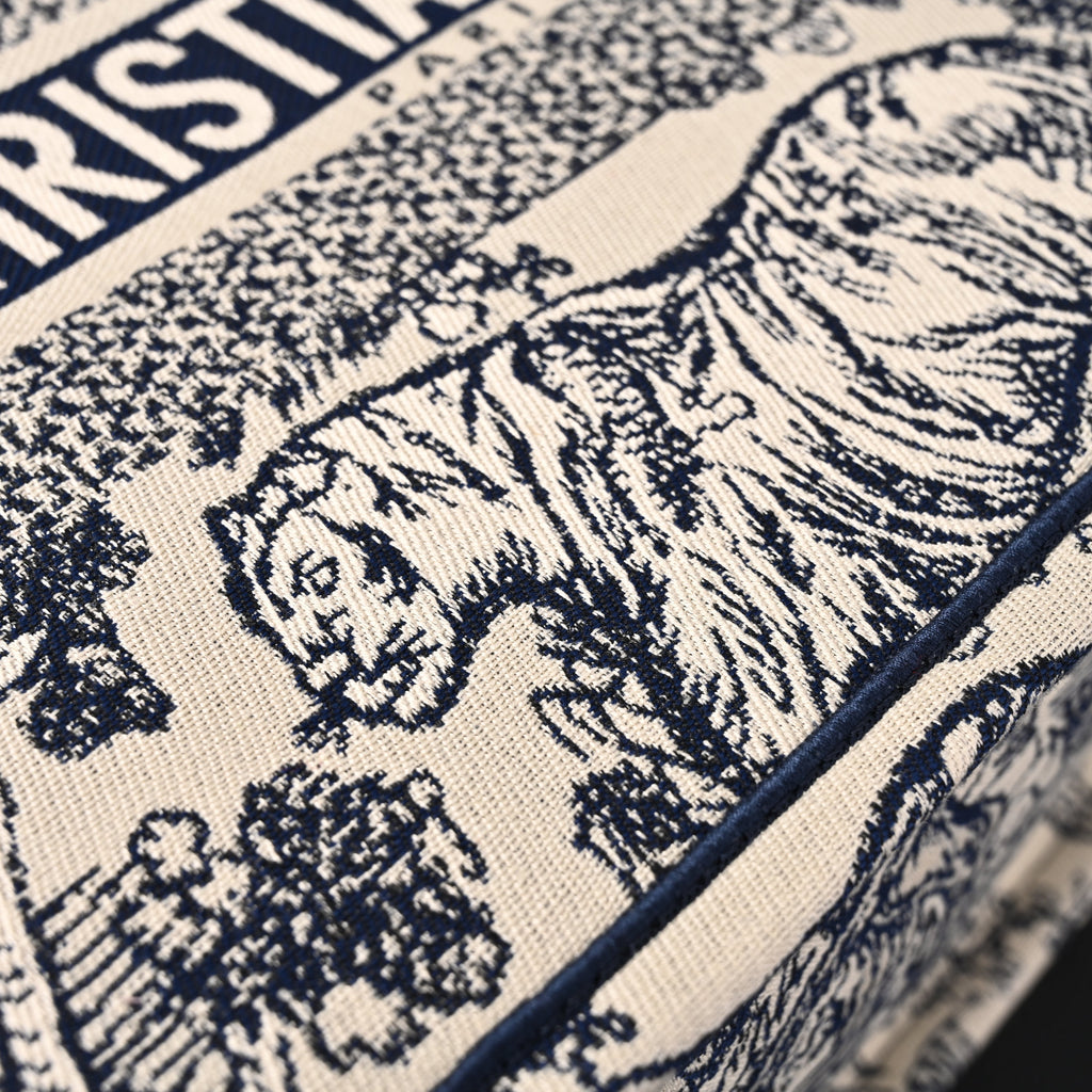 Dior Book Tote Bag – Blue Toile De Jouy Embroidery - Blue with Toile De Jouy Pattern
