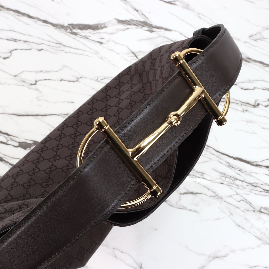 Gucci Beatrix Tote Brown and Dark Brown Original GG Canvas