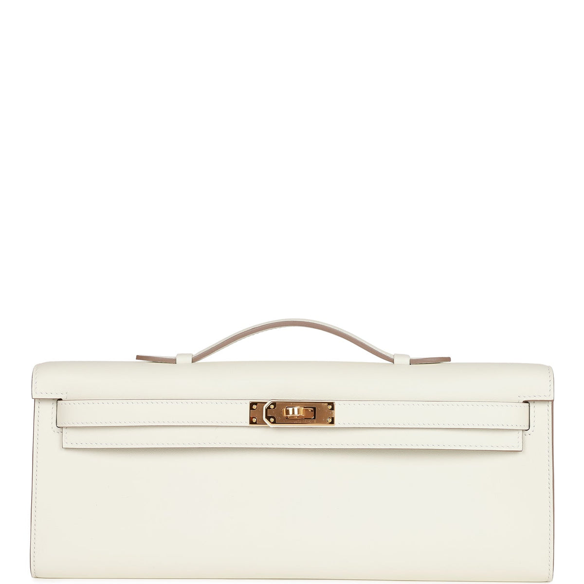 Hermès Kelly Cut Mushroom Swift Gold Hardware Clutch