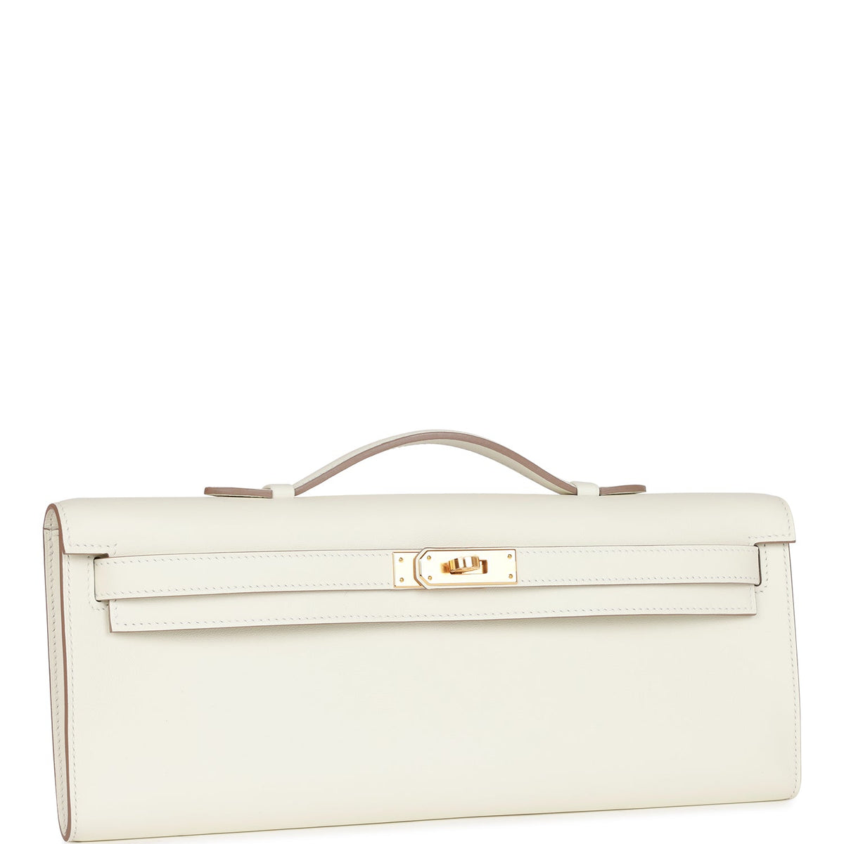 Hermès Kelly Cut Mushroom Swift Gold Hardware Clutch