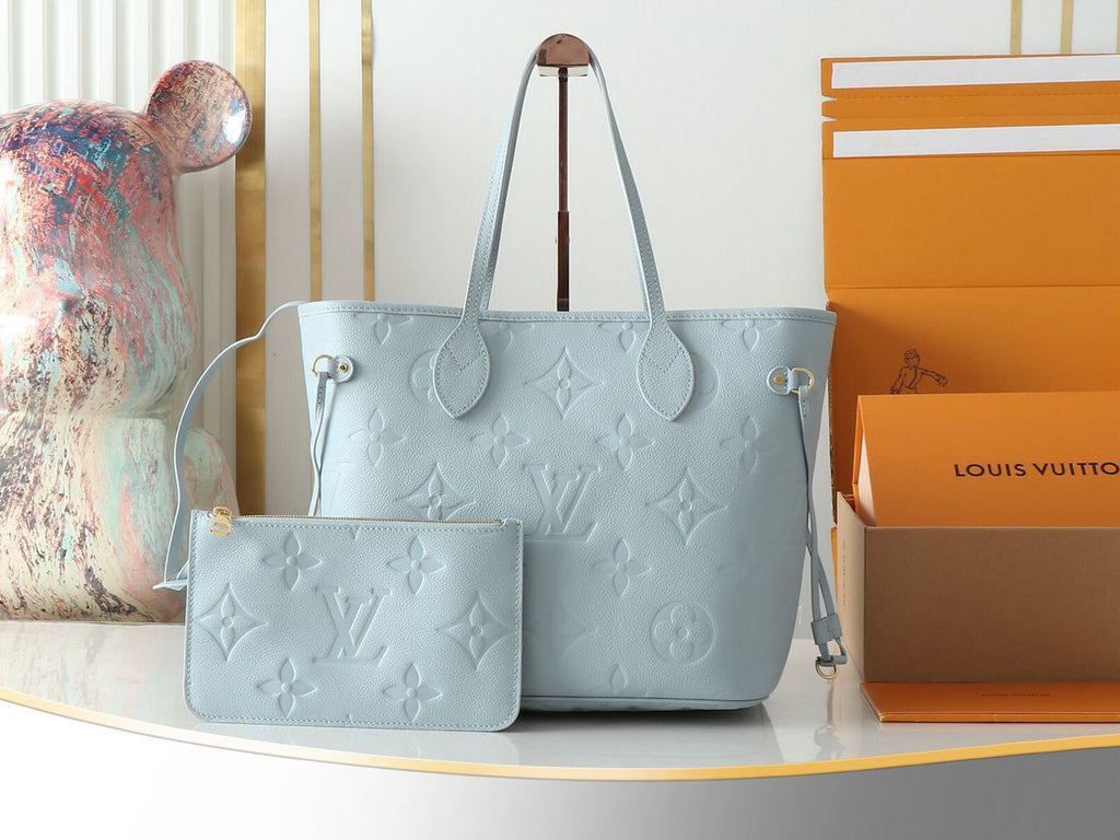 Louis Vuitton Neverfull MM Blue Hour Tote Bag