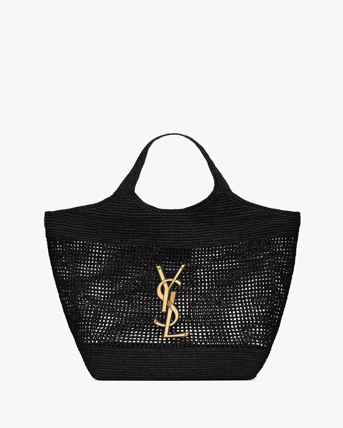 YSL Icare in Raffia Handbag