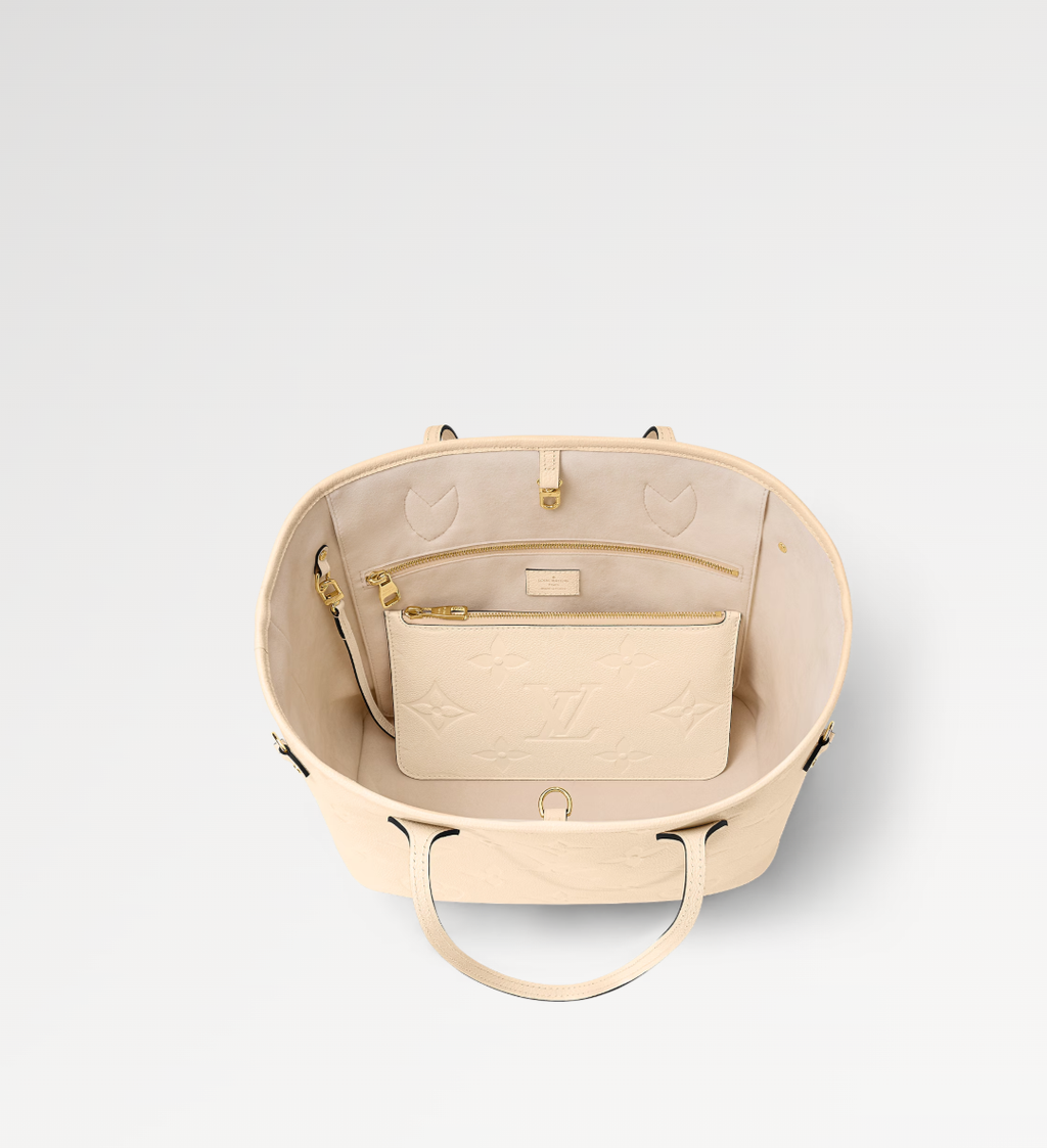 Louis Vuitton Neverfull MM Crème Beige Tote Bag