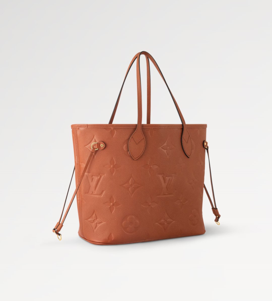 Louis Vuitton Neverfull MM Cognac Brown Tote Bag