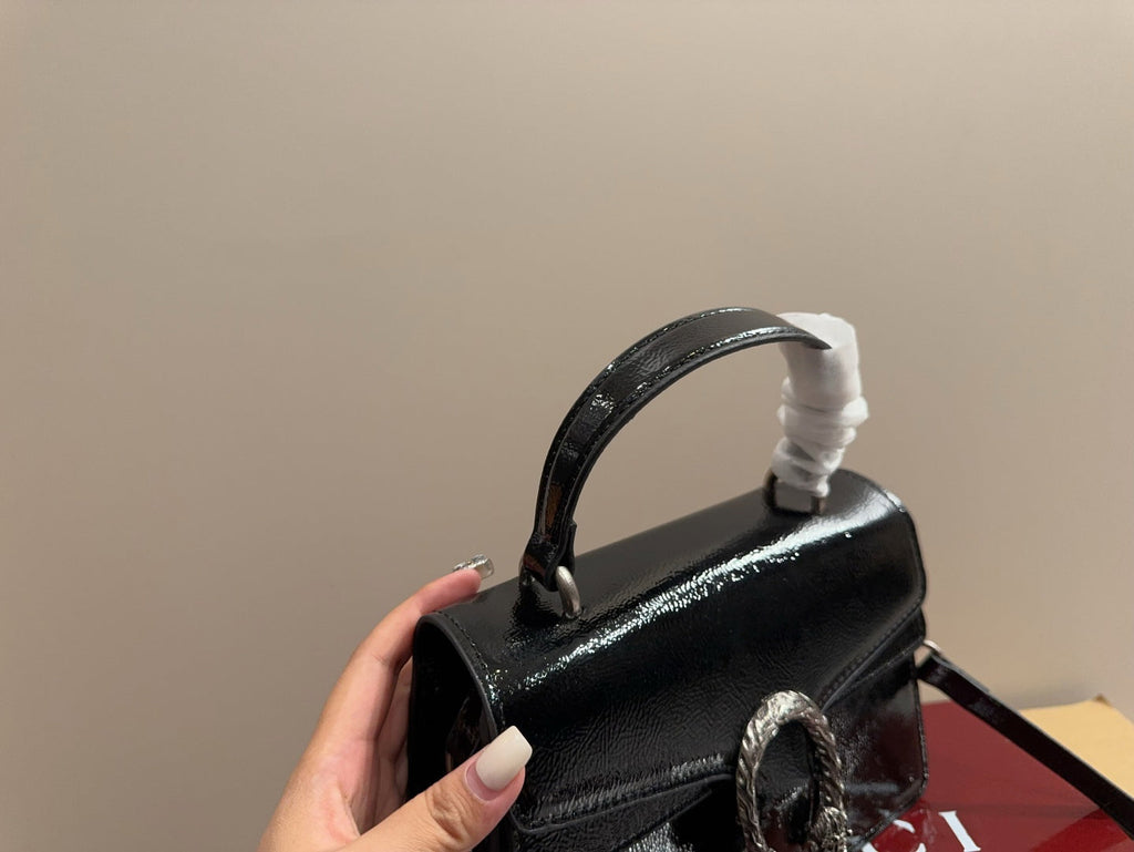 Gucci Glossy Black Handbag Crossbody