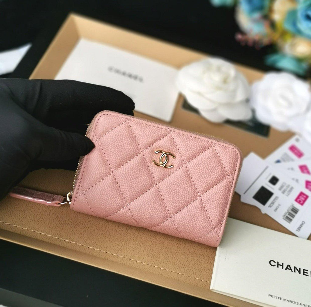 Chanel Navy Wallet Pink - Navy with Pink Accents