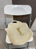 YSL Saint Laurent Summer Raffia Tote Bag