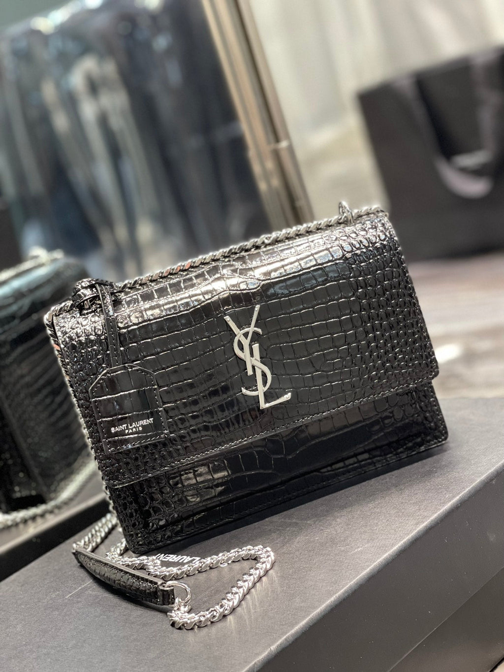 YSL Sunset Bag 422906 - Black