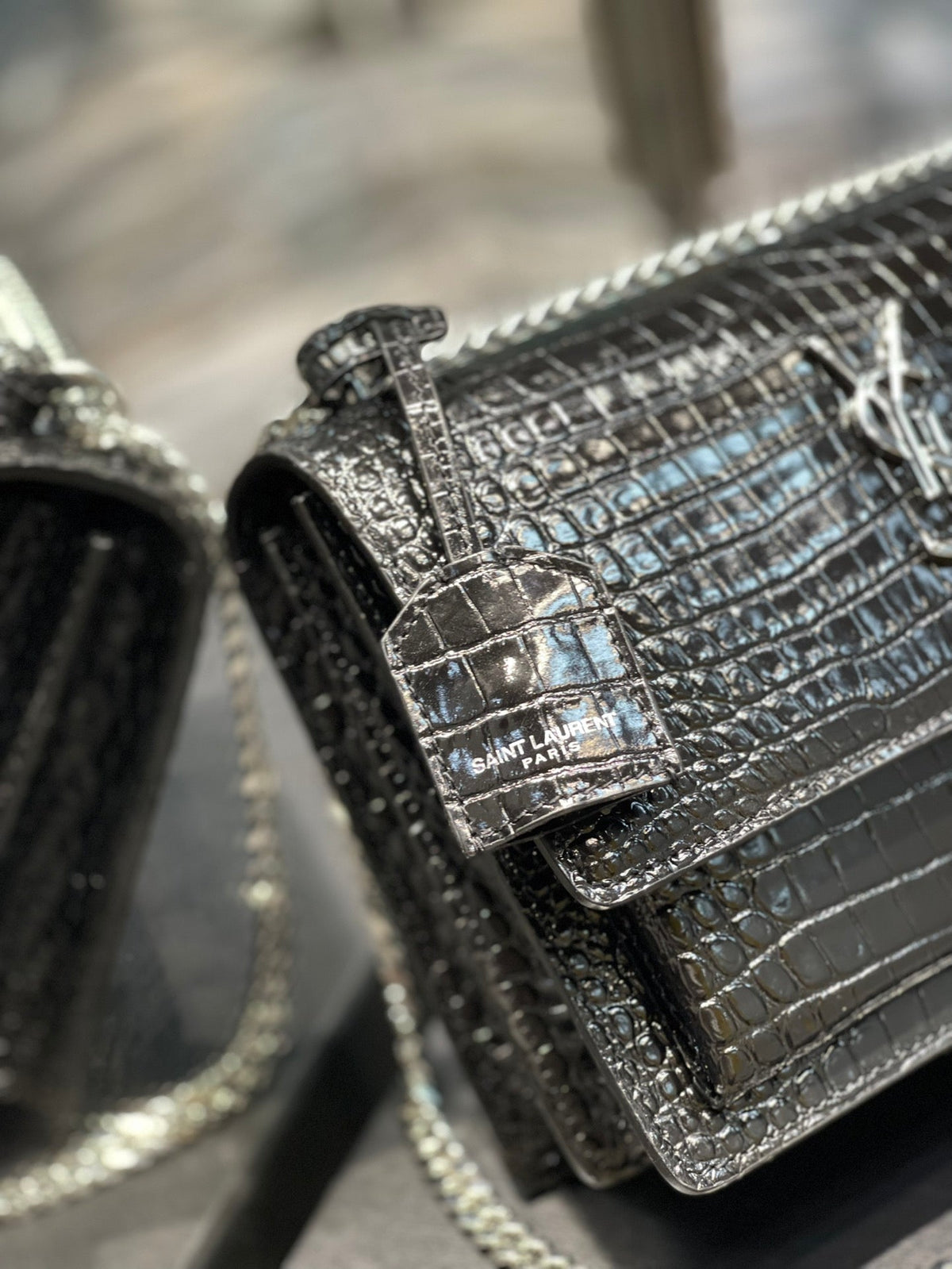 YSL Sunset Bag 422906 - Black