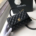 Chanel Small Flap Bag with Coco Handle - Black with Black Hardware