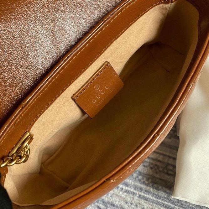 Gucci GG Marmont Mini Bag - Brown Leather