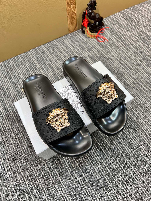 YVS7 Unisex Leather Slippers